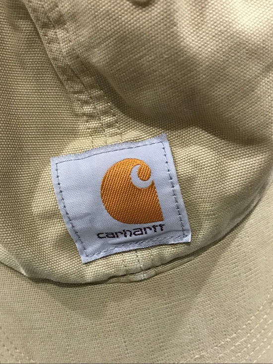 Carhartt Other - Carhartt Beige/Tan Hat with Gold Logo Patch